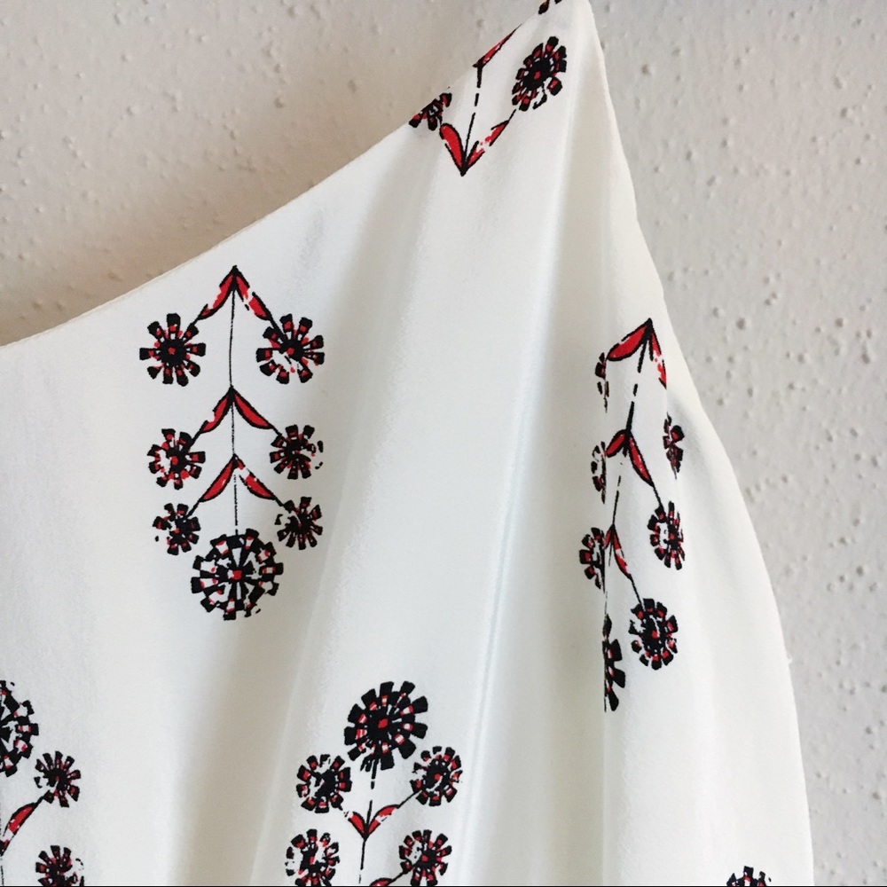 Madewell Ivory Silk Sandstar Vine Floral Dress - Picture 5 of 8